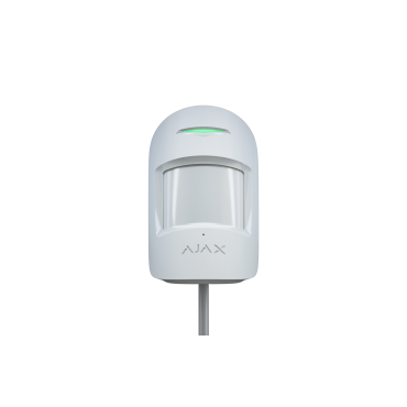 AJAX CombiProtect Fibra - Détecteur de mouvement IR et détecteur de bris de verre combinés Blanc