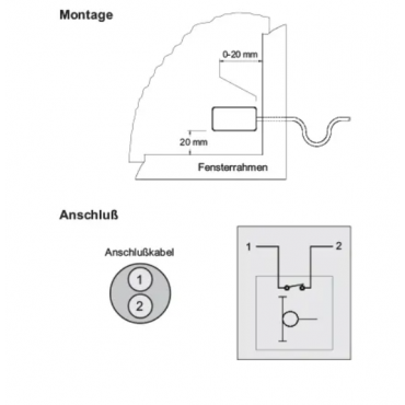 Passiver Glasbruchsensor - Weiss