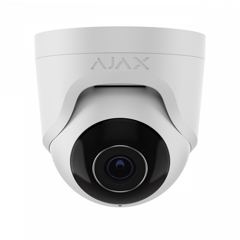 AJAX TurretCam ASP - Caméra de sécurité IP câblée 8 MP/2,8 mm Blanc